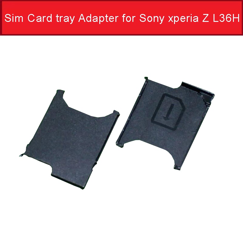 Echt Sim Kaart lade Adapter voor Sony xperia Z L36H C6602 C6603 So-02E Sim Card Slot Lade voor Sony L36H sim kaartlezer houder
