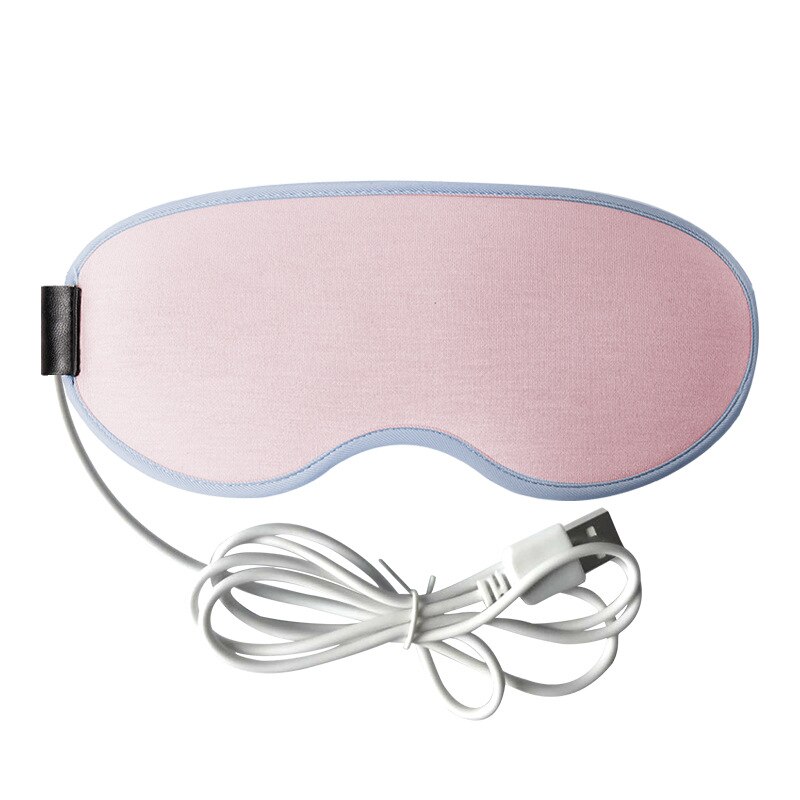 Mascarilla de vapor eléctrico con USB, máscara de algodón para los ojos, Control de temperatura, almohadillas para los ojos: pink