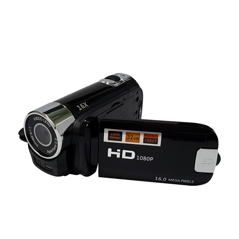 Full Hd 1080P Digitale Video Camera Camcorder Rood Zwart 2.7 Inch 32Gb 16x Zoom Mini Dv Kids Camcorder night Schieten Vlog Camera: Black AU PLUG