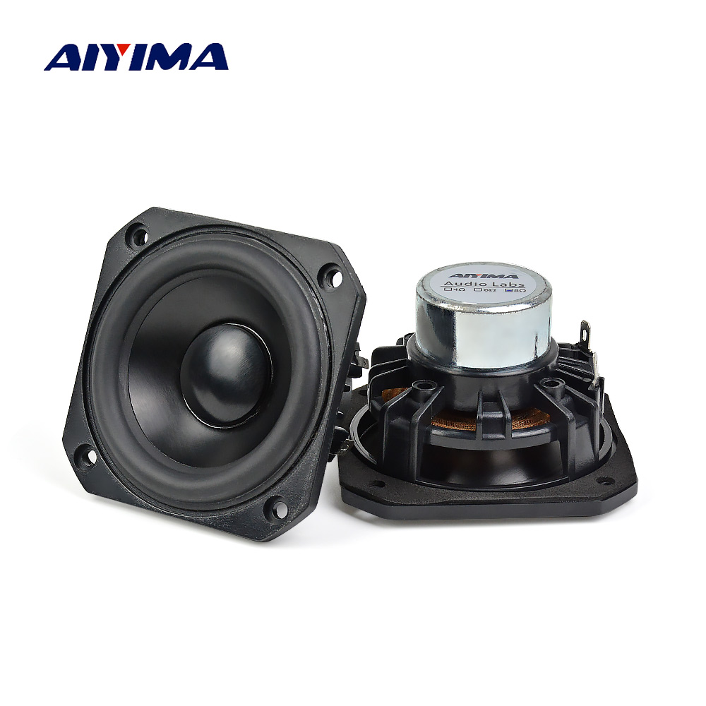 AIYIMA 2 Stuks 3Inch Audio Draagbare Full Range Speakers Altavoces 4 Ohm 25W Hifi Speaker Altavoz DIY Voor home Theater Sound Systeem