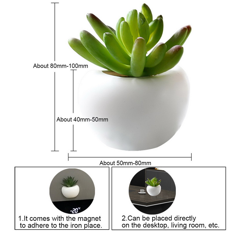 3d nevera pegatina magnético planta suculenta adhesivo con imán para nevera ramo flor nevera maceta pegatina de planta para casa decoración de la pared