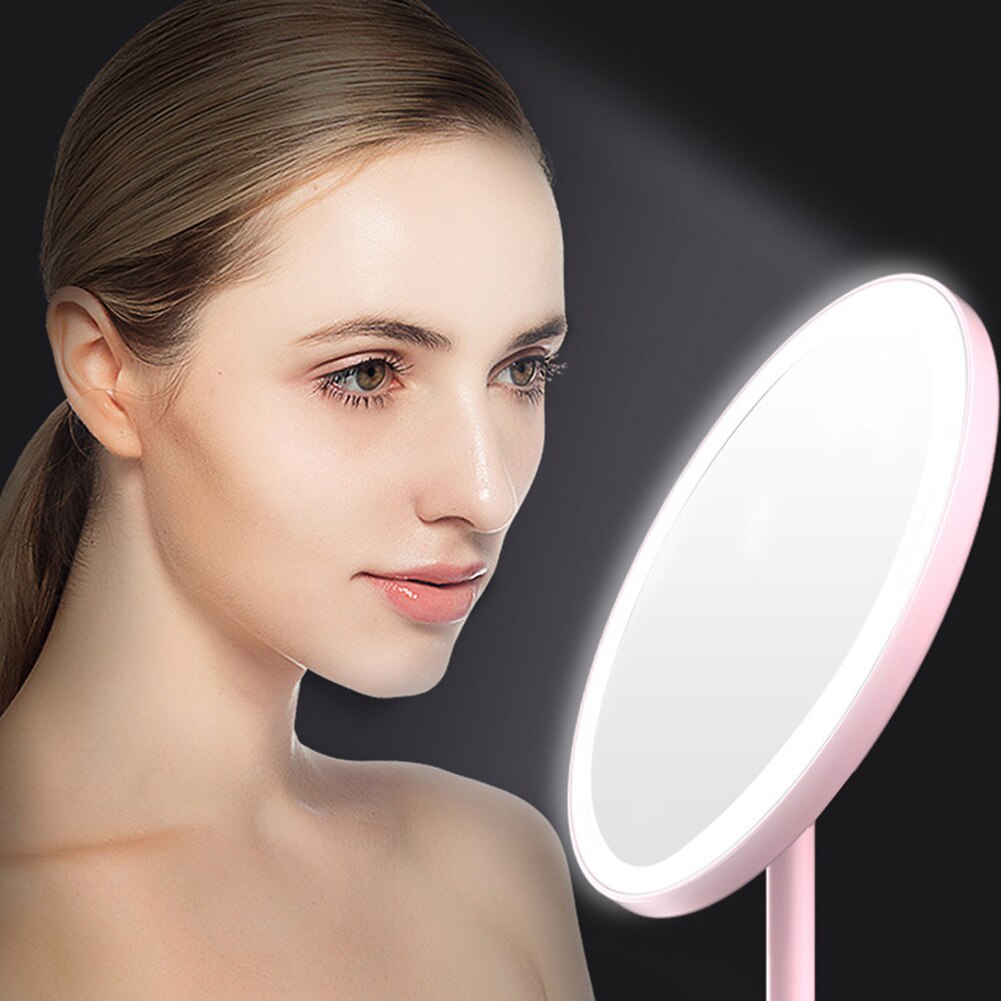 Usb recarregável espelho de maquiagem com luz led ajustável led vaidade luz espelho de maquiagem espelho de luz led espelho de maquiagem