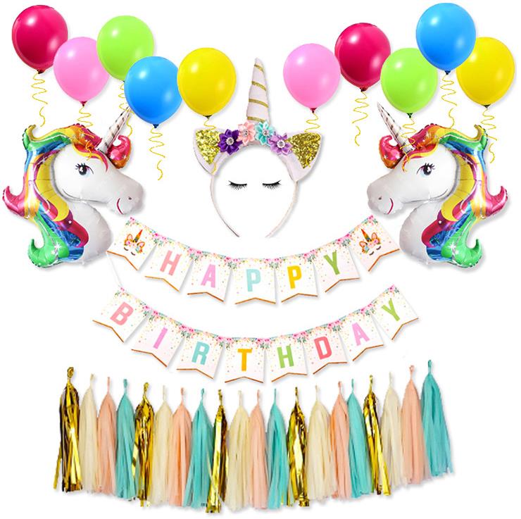 Aluminium film ballonnen gelukkige verjaardag ballons eenhoorn baby shower partij decoratie regenboog animal letters benodigdheden thuis decals