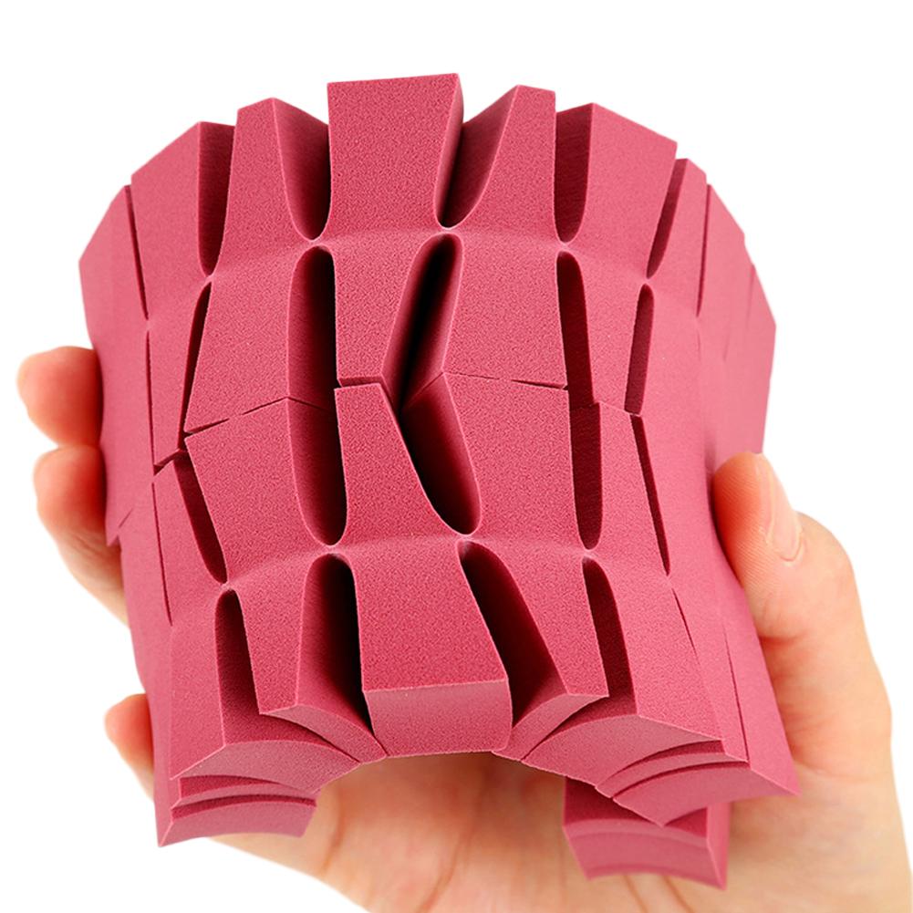 24 Small Makeup Foundation Sponge Face Makeup Cosmetic Puff Powder Smooth Beauty Cosmetic Make Up Sponge Beauty Tools: Wine red