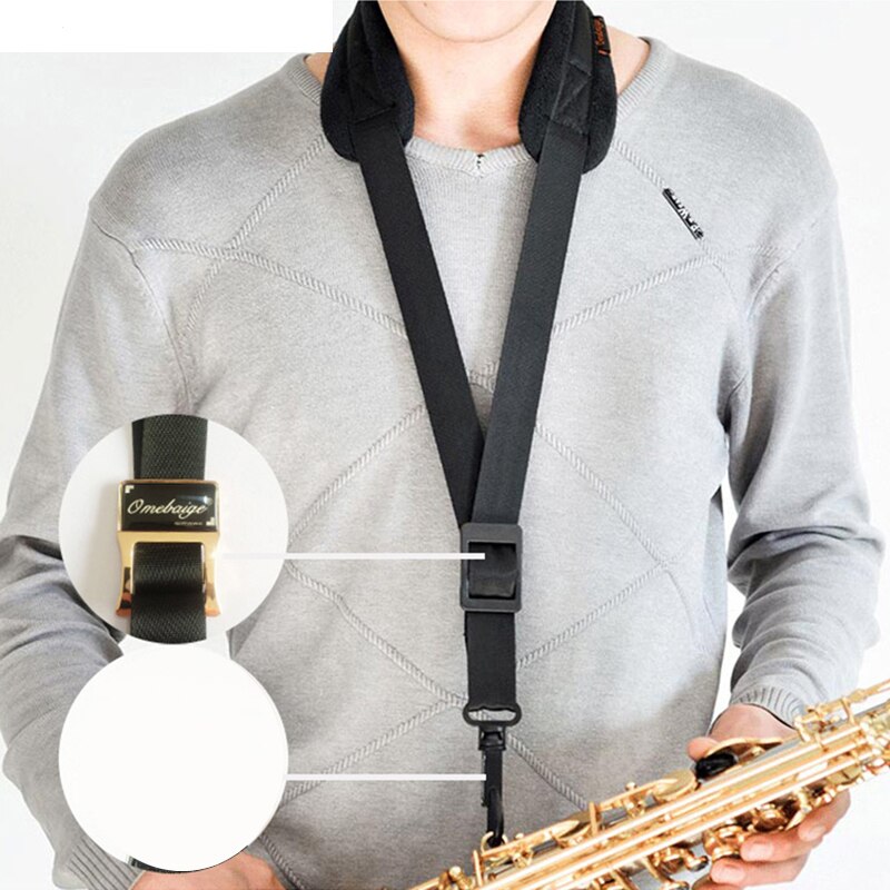 Alça para saxofone 1 peça, cinta de metal para saxofone, alça para pescoço, cinta para yamaha, para saxofone alto tenor