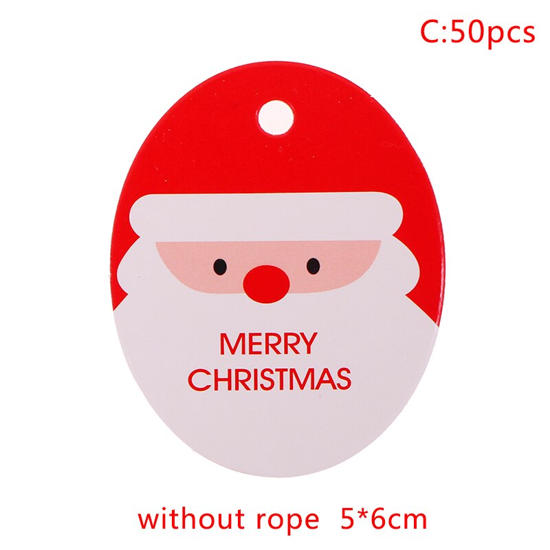50 stücke Weihnachten Stichworte Papier Verpackung Gedruckt Frohe Weihnachten Neue Jahr Stichworte Für Kasten Kuchen Party Etikett hängen Schild: 3