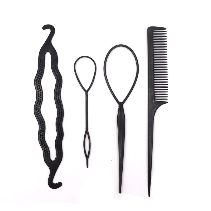 Haar Flechter Pull Haarnadeln Clip Kamm Haarspange für Mädchen Styling Werkzeuge Kit Flechten Donut Haar Brötchen Maker Friseur Zubehör