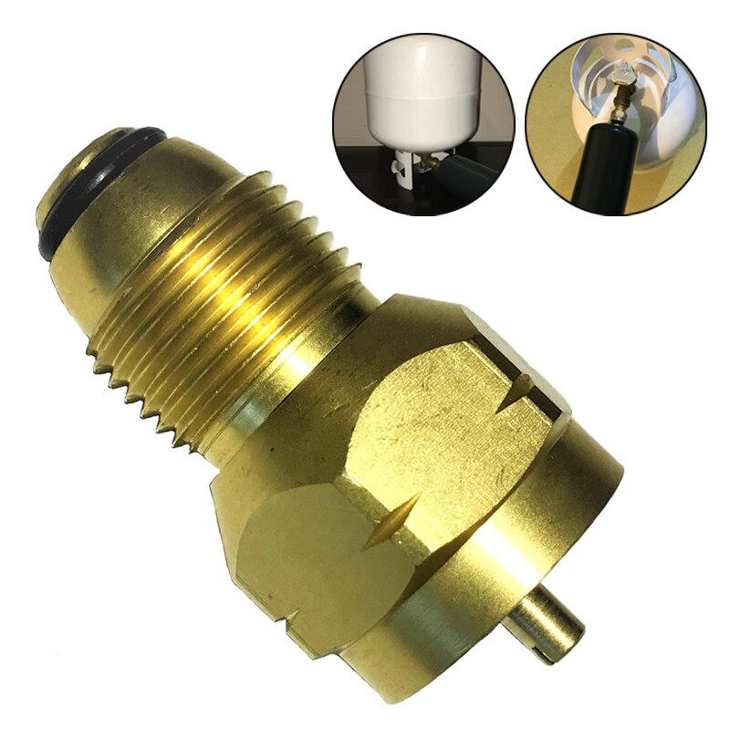 Propane Refill Adapter Universal Camping Gas Burner Brass Coleman Stove Naturehike Propane Cylinder Tank Outdoor Camping Tool