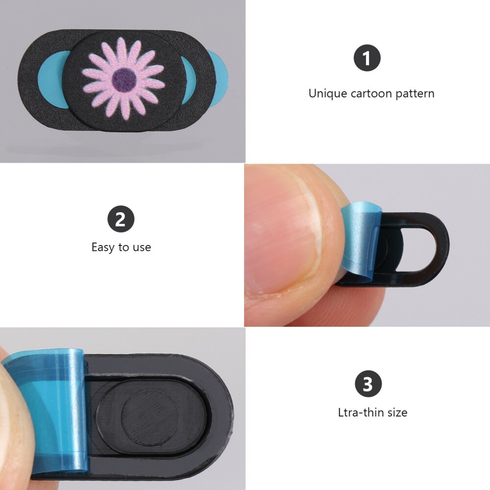 3pcs Flower Webcam Cover Slider Laptop Camera Cover Lid Tablet Privacy Cover Peeping Chrysanthemum Privacy Cover Set