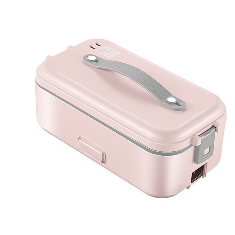 Fiambrera de doble capa, contenedor de alimentos, calefacción eléctrica portátil, aislamiento, contenedor de almacenamiento de alimentos, fiambrera Bento: Blanco / UK