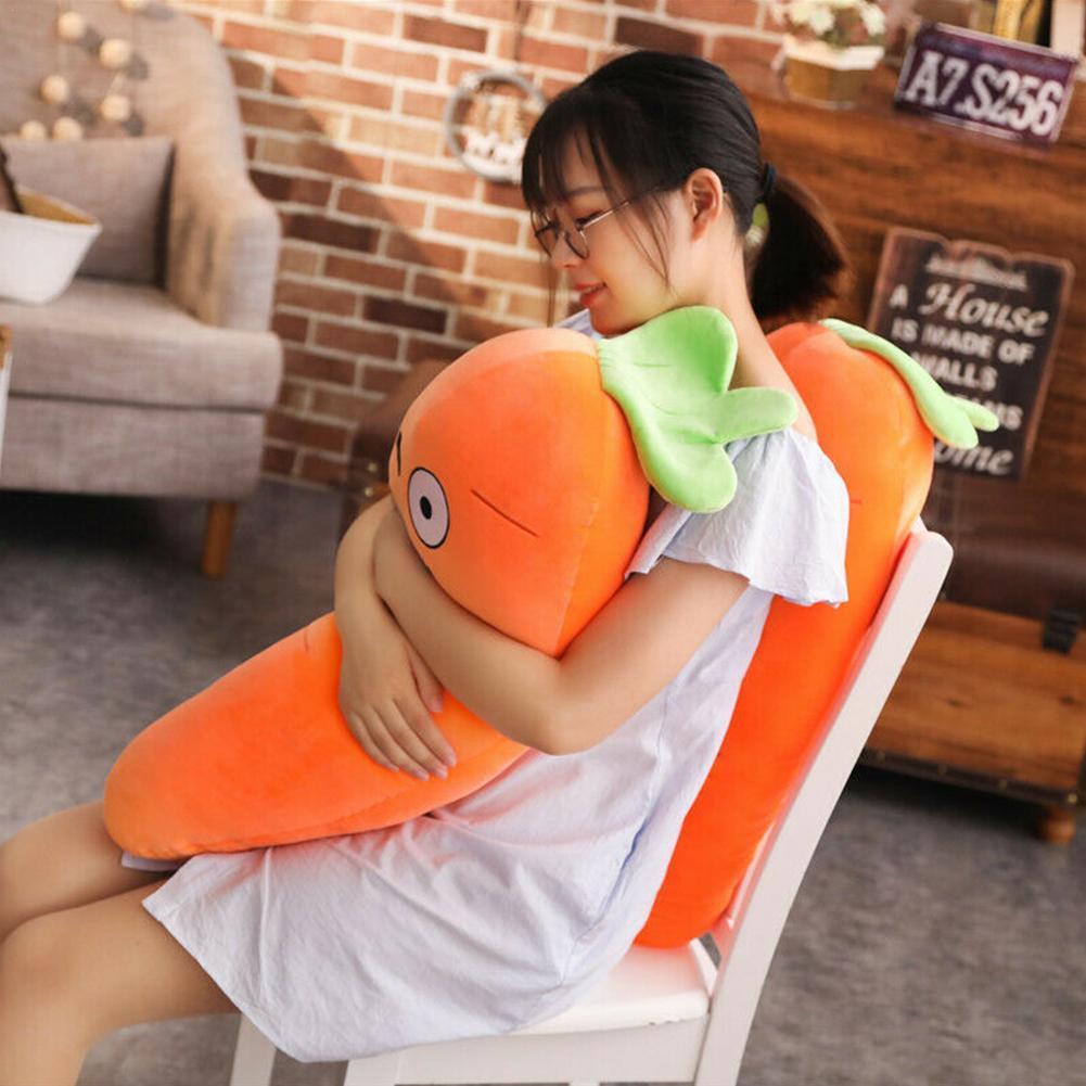 Expression Carrot Plush Toys Cute Radish Pillow Doll Toy Plush Cushion Sleeping Girl Children Pillow G6N4