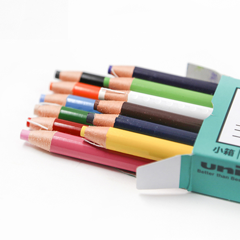 Uni Grease/Wax Pencil 12pcs/lot 12 Colors Available Metal/Leather/Stone/Glass Color Pencils 7600
