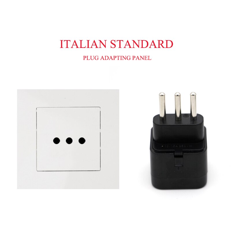 3-pin IT Conversion plug Universal UK/US/EU/AU to Italy Milan Chile Vatican Italian Travel AC Power Adapter Plug Converter