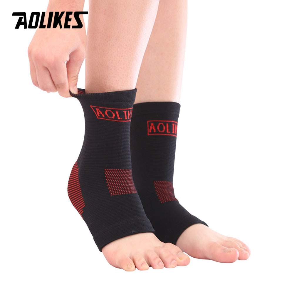 AOLIKES – Support de cheville élastique de Compression, 1 paire, protecteur de cheville respirant pour le basket-ball