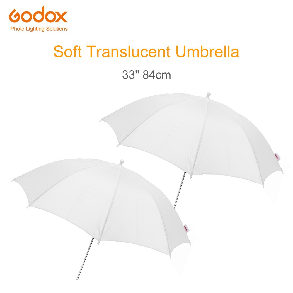 2 STKS Godox 33 ''84 cm Witte Zachte Paraplu Doorschijnende Paraplu voor Fotostudio Fotografie Diffusing