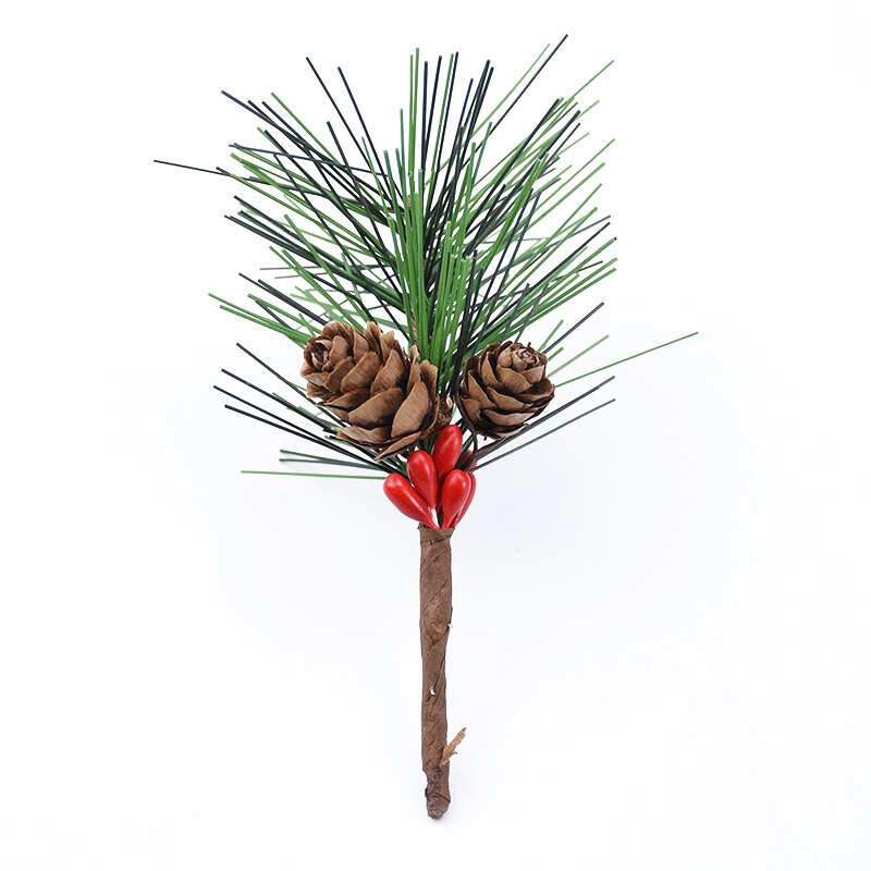 10 stk kunstige planter fyrretræ plast juletræspynt til hjem scrapbooking bryllup dekorative blomster kranse