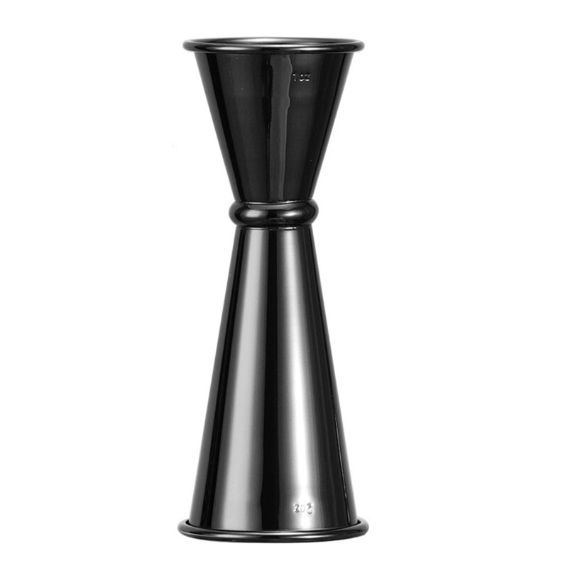 Cocktail Scale Cup Ounce Cup Bar Accessories Stainless Steel Kitchen Double Head Measuring Cup Bartending Measure Jigger for Bar: Black plated 30 60ml