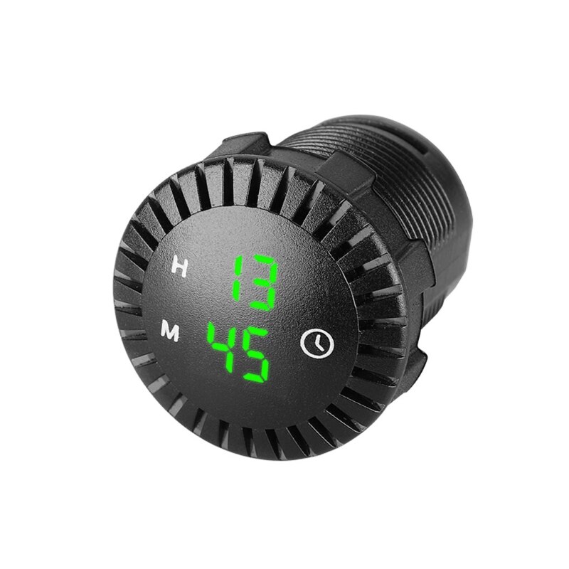 Reloj Digital táctil para coche, dispositivo electrónico con pantalla LED, resistente al agua, 12V/24V, para barco, camión, motocicleta, 24 horas: Green 2