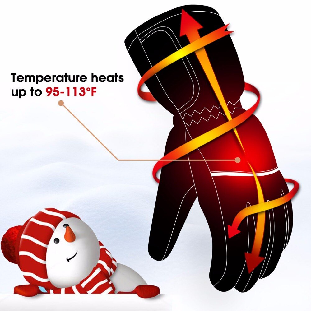 4.5V Elektrische Verwarming Handschoenen Aangedreven Verwarmde Handschoenen voor Carbon Fiber Mannen en Vrouwen Winter Outdoor Motorcycle Verwarmde Handschoenen