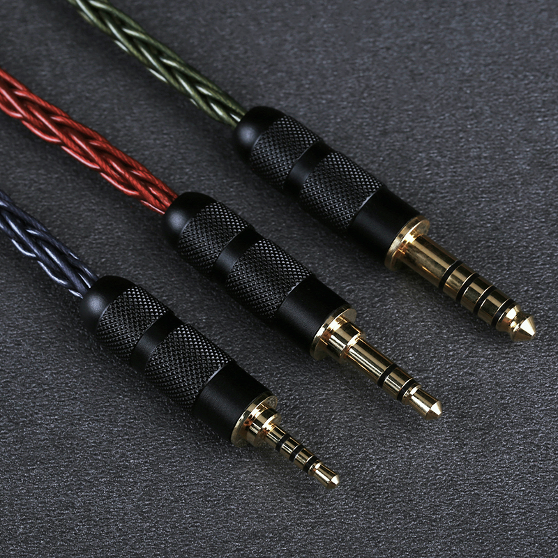 Cable de auriculares OPENHEART naranja de 8 núcleos 2,5/3,5/4,4mm MMCX/0,78 2 pines/QDC cobre Chapado en plata reemplazar Cable equilibrado mejorado