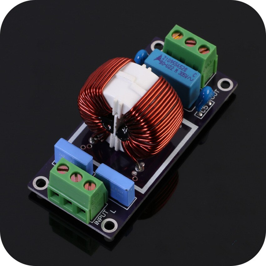 Assembled EMI Power Supply Filter Filter AC Mains Purification Fever Sound Noise Reduction AC 220v Input