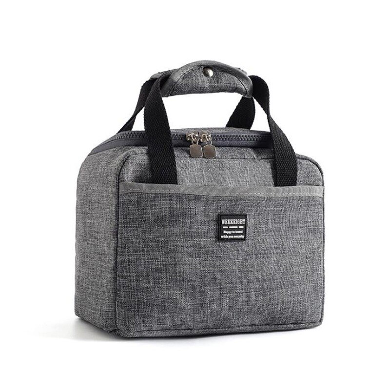 Mittagessen Tasche Neue Kind Frauen Männer Thermische Isolierung Wasserdichte Tragbare Picknick Isolierte Lebensmittel Lagerung Box Tote Mittagessen Tasche: grey