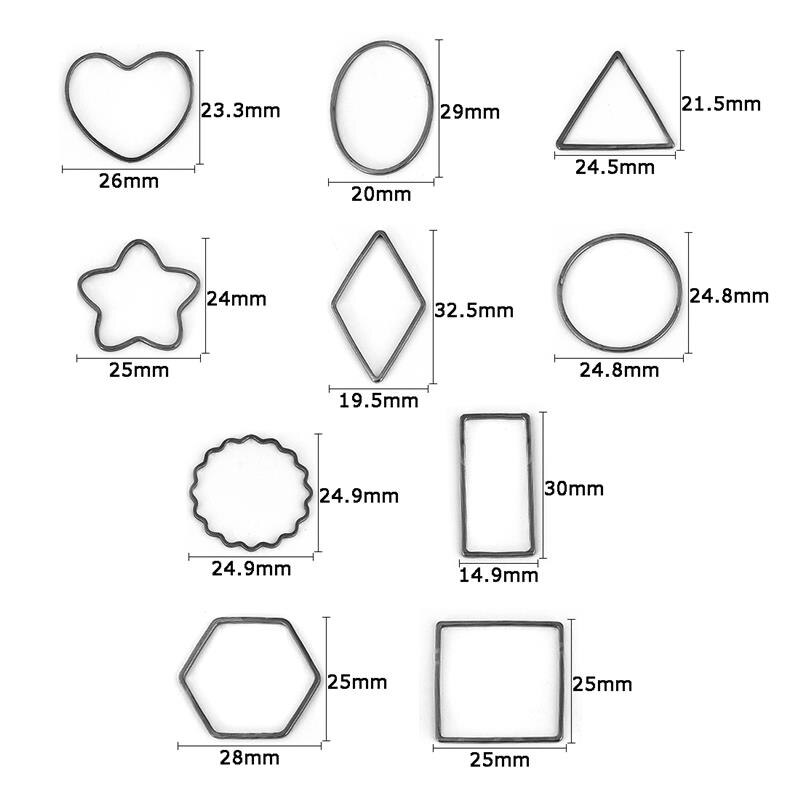 10 par geometryczne Hollow wtopiony kwiat rama wisiorki/biżuteria do własnoręcznego wykonania dokonywanie kolczyki naszyjnik wisiorek biżuteria z żywicy Bezel formy