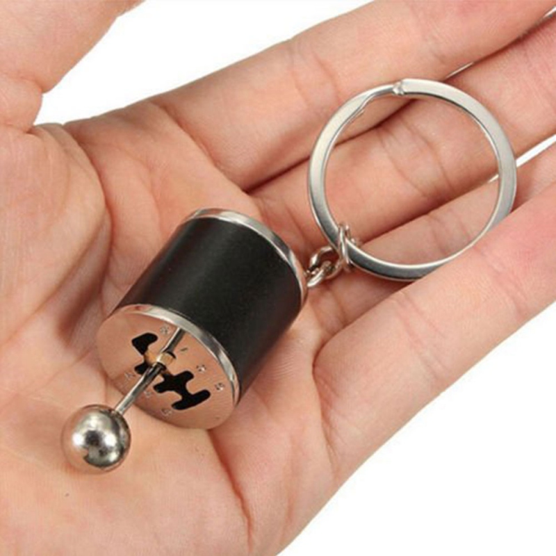 Mini Car Six Speed Removable Transmission Gear Shift Gear Shift Knob Gearbox Keychain Keyring