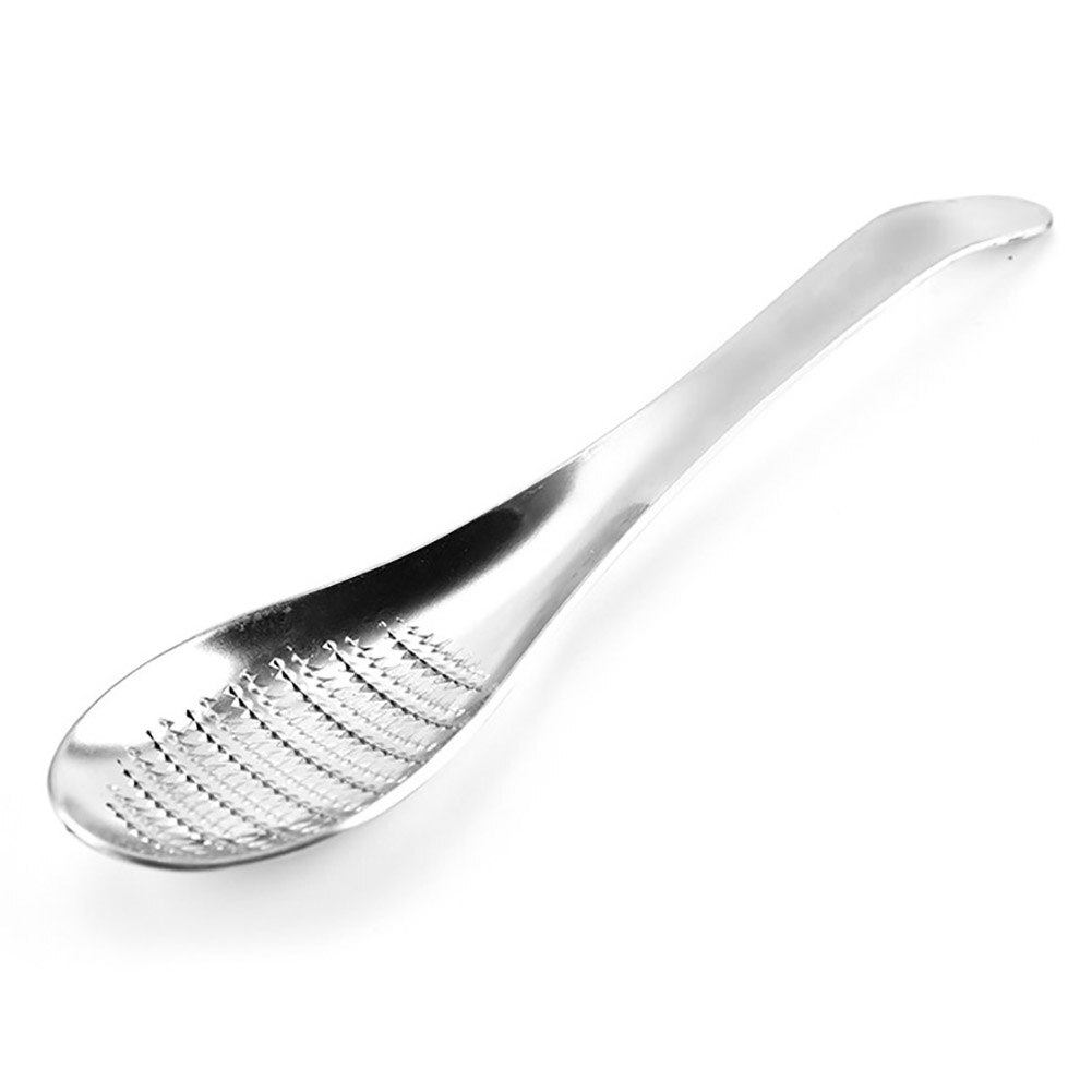 Household Portable Stainless Steel Ginger Grater Garlic Lemon Grinding Spoon: Default Title