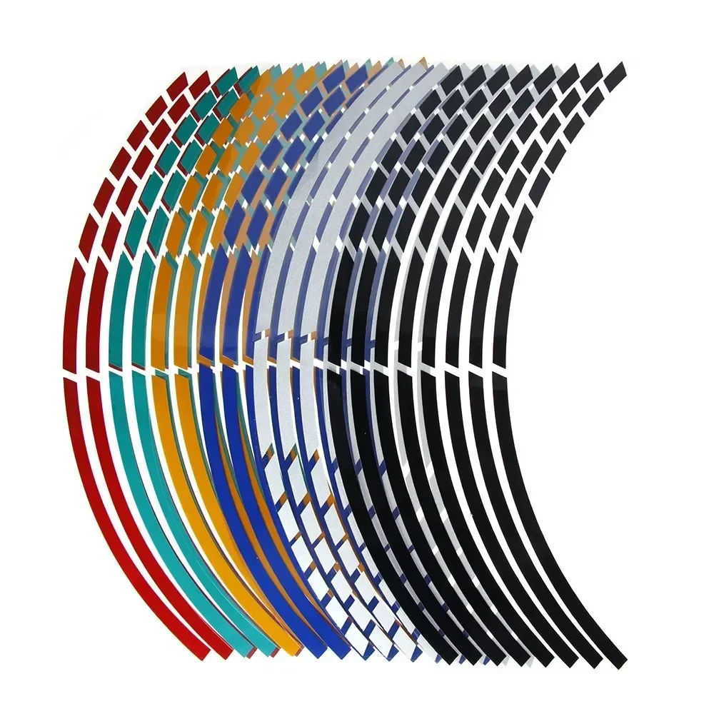1einstellen Moto-Cross Fahrrad Motorrad Rad Aufkleber Auto Styling Streifen Reflektierende Accessoires Moto Aufkleber Reflektierende Felgenband