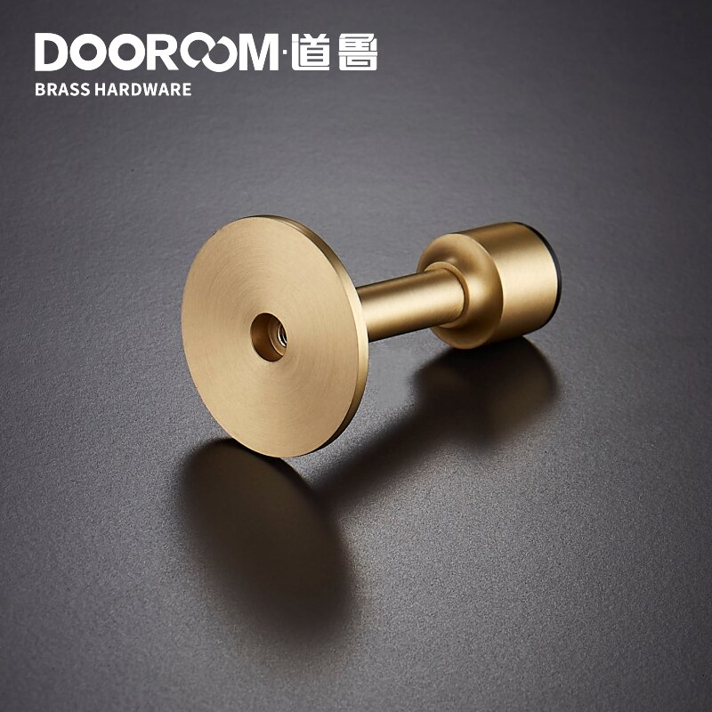 Dørrum messing dørstop hulfri badeværelse dørpropper kraftigt gulv vægmonteret kofanger ikke-magnetisk dørholderfang