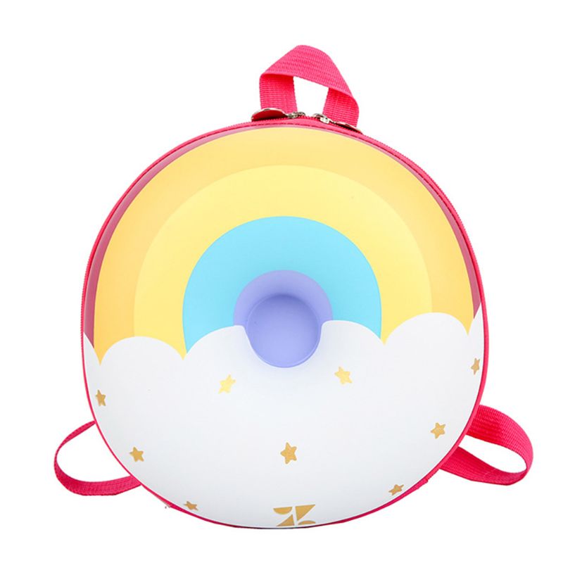 Jenter låve tegneserie sirkulær ryggsekk barnehage barneskolesekk ryggsekk boksekk student søt dagsekk: C