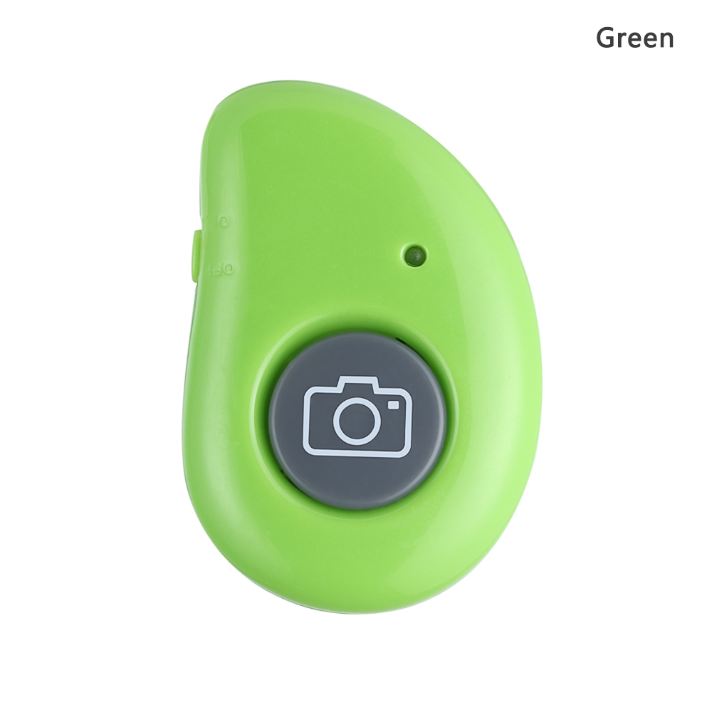 Universal mini trådlös bluetooth avtryckare fjärrkontroll selfie avtryckare knapp smartphone kamera slutarkontroll: Grön
