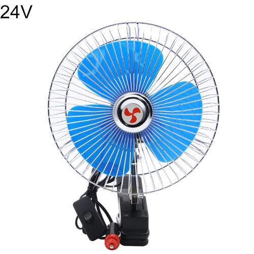 12/24V Mini Summer Car Low Noise Air Conditioner Rotatable Clip Cooling Fan: 24V