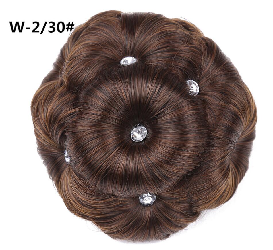 Golden Beauty Women's Synthetic Hair Curly Chignon With Plactic Comb Bride Wedding Clip In Hairpiece Extensions: 4/30HL