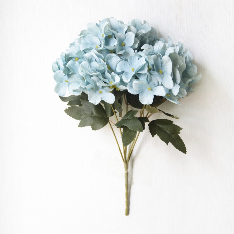 6 vork schotse hortensia kunstmatige bloem woondecoratie nep bloem horticultural plant bureau decoratie boeket: Blauw