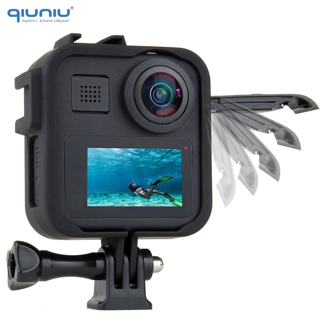 Qiuniu Standaard Beschermende Frame Case Behuizing Case Shell Cover Voor Gopro Max 360 Panoramische Camera Go Pro Case Accessoires