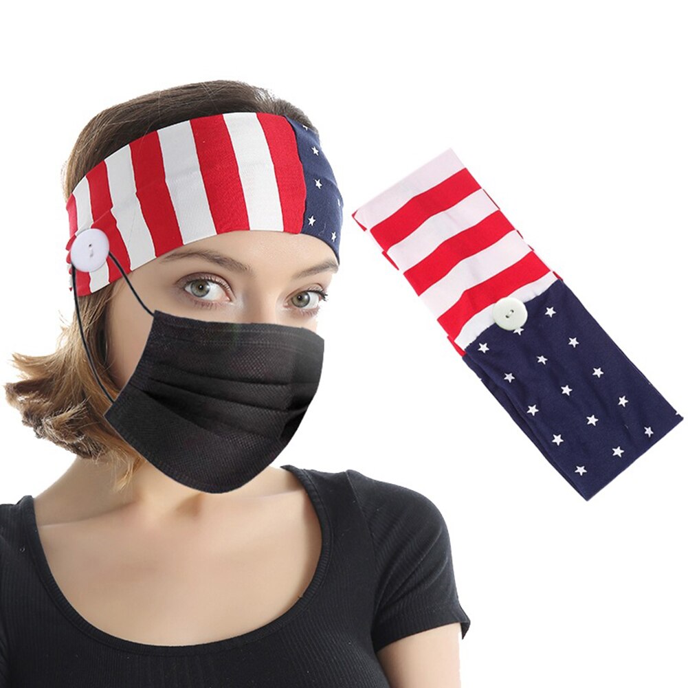 25Cm Ons Gedrukt Elastische Hoofdband Yoga Sport Anti-Slip Hoofdband Voor Gym Fitness Oefening Band Met Hang Gesp sport Accessoires