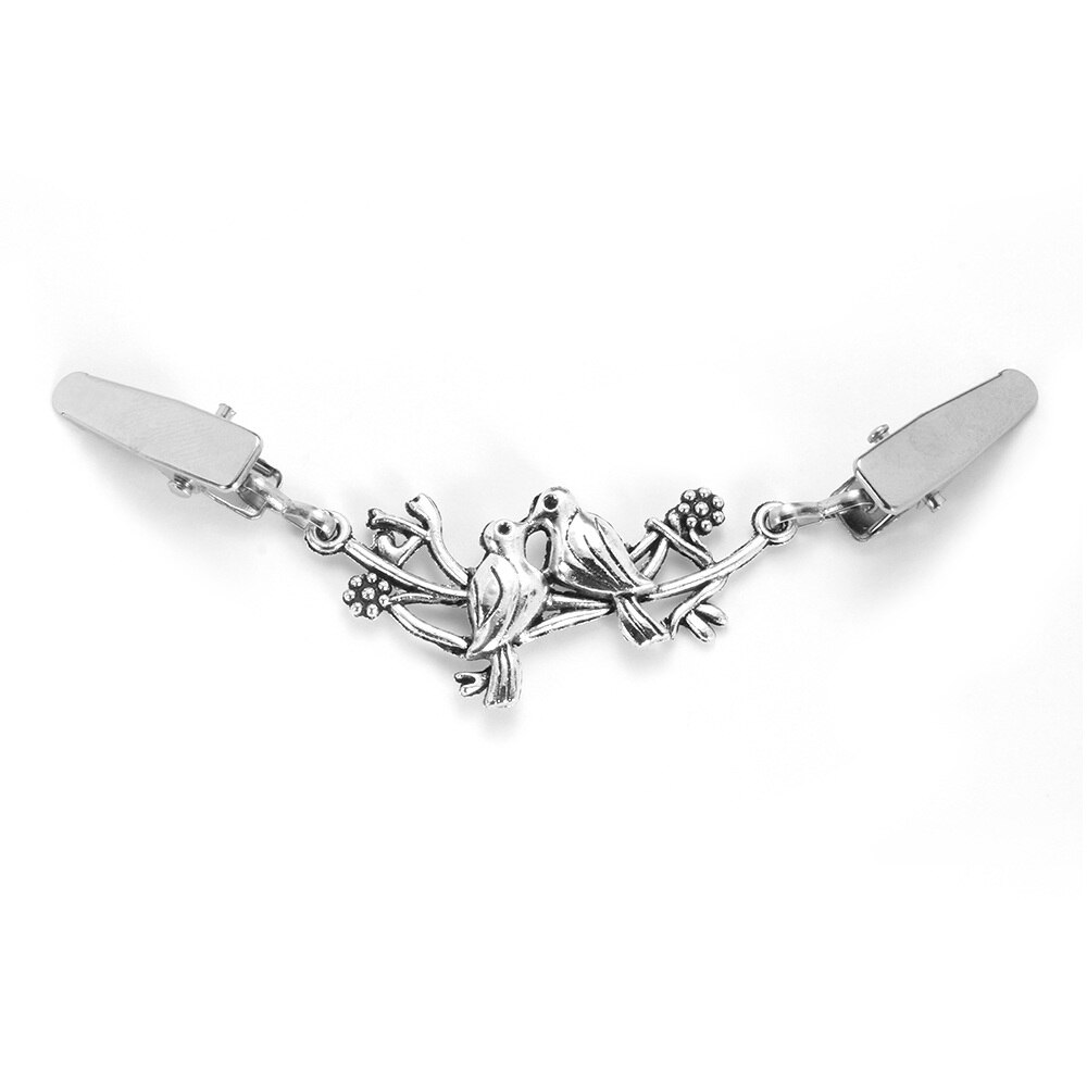 Frauen Strickjacke zur Seite fahren Bluse Stift Schal Brosche Clips Hemd Kragen retro Ente Clip Winter Schal Verschlüsse Charme Zubehör