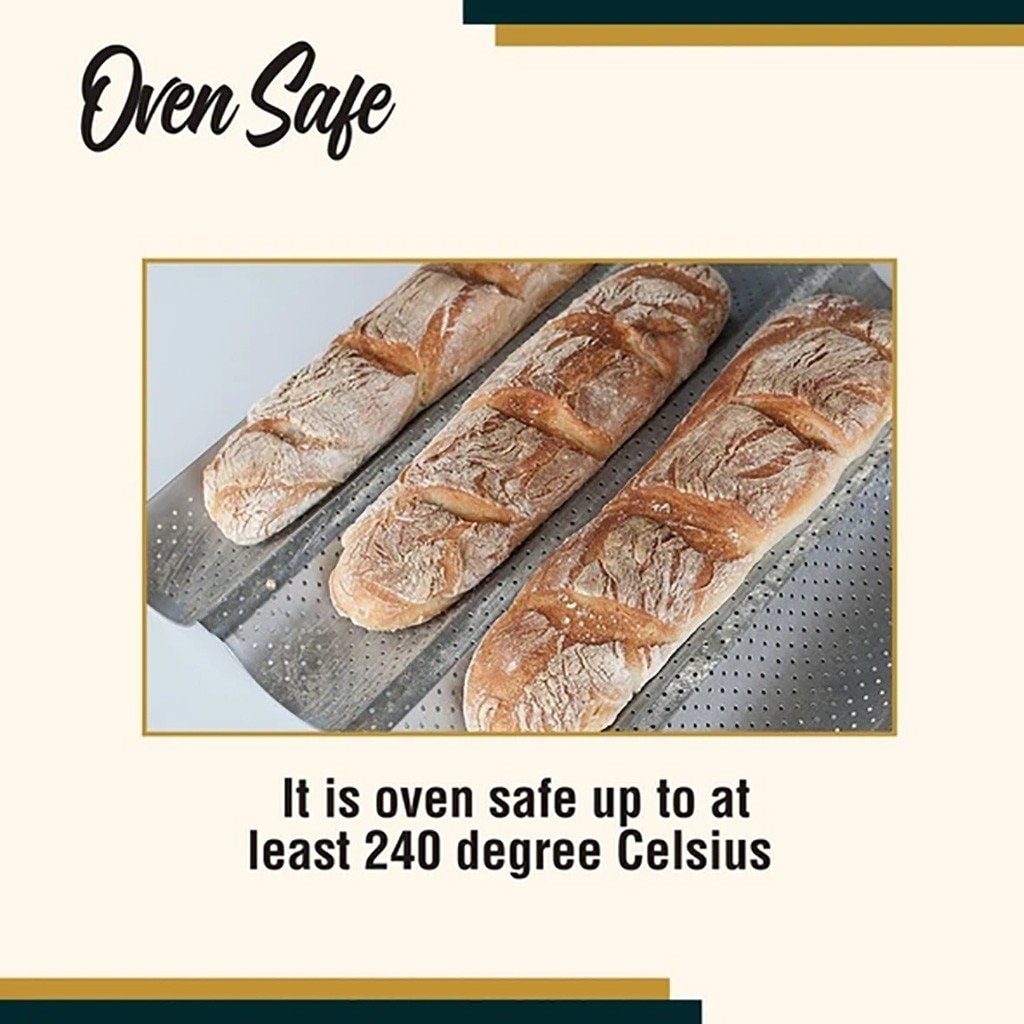 French Bread Mold For Baking Bread Wave Baking Tray Practical Cake Pan Baguette Mold 2/3/4 Groove Waves Bread Baking Tool