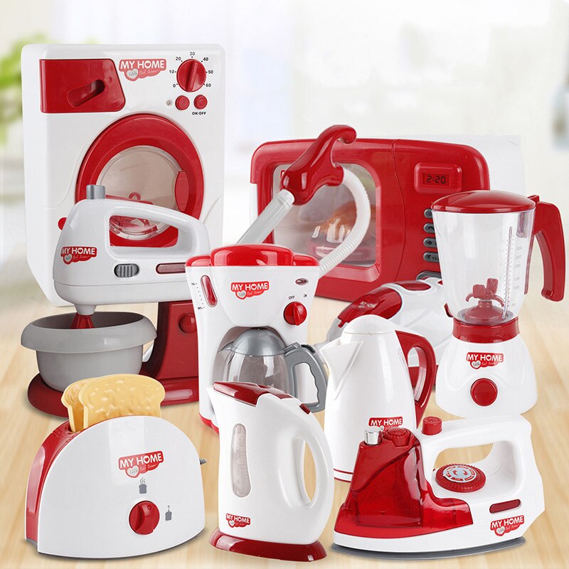 Simulation Household Appliances Kitchen Pretend Play Toys For Children Vacuum Cleaner Mixer Rice Cooker Kids Educational Toys