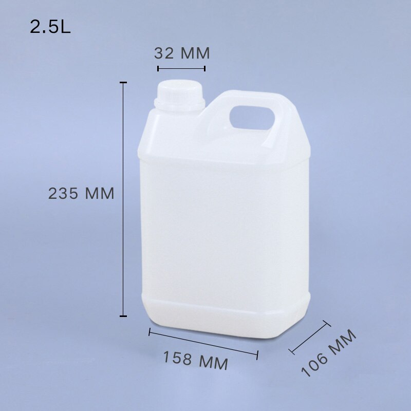Dicht 2,5 liter HDPE kunststoff Behälter Lebensmittel Klasse flüssigkeit jerry können Verdicken Leere Desinfektionsmittel Fass 1Stck: durchscheinend