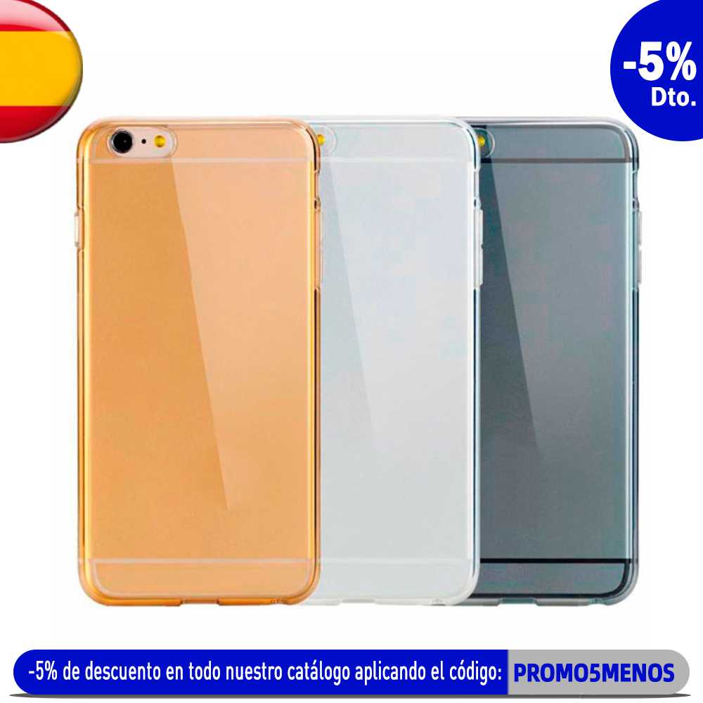 Custodia Silicone Protector per Apple iPhone 6 Plus Transparente Cover Slim Case