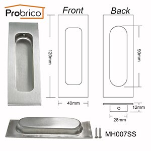 Probrico 10 PCS Modern Flush Embed Knobs Kitchen Cabinet Cupboard Door Drawer Hidden Handles Wardrobe Hidden Pulls Recessed pull: MH007SS