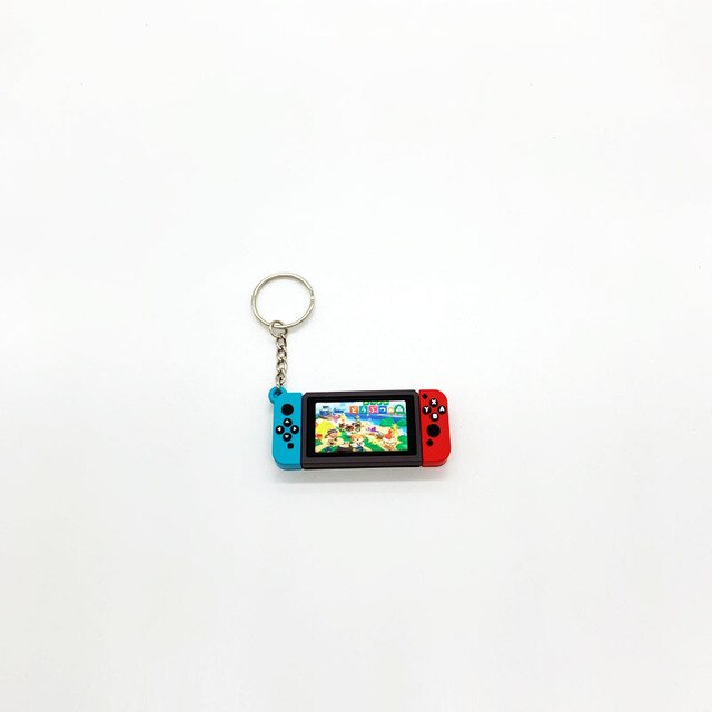 新 6 スタイルゲームどうぶつの森キーホルダーニンテンドースイッチ車キーリングチャームバッグペンダントファッションソフトゴムpvcキーチェーン: 6