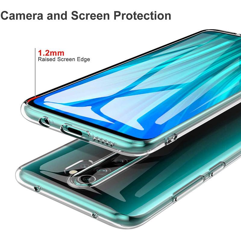 Coque arrière transparente en Silicone TPU pour Xiaomi, compatible modèles Redmi 8, 8A, Note 8 Pro, Note 8 T, 8 Pro