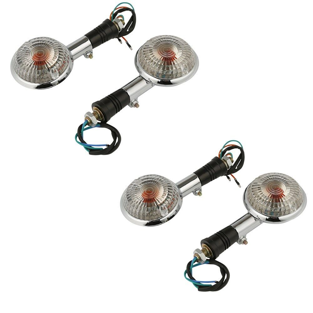 Lanternas de seta para motocicleta, lente laranja frontal para yamaha virago xv250 250 2006 v-max1200 v-star xvs400 xvs650 xvs1100
