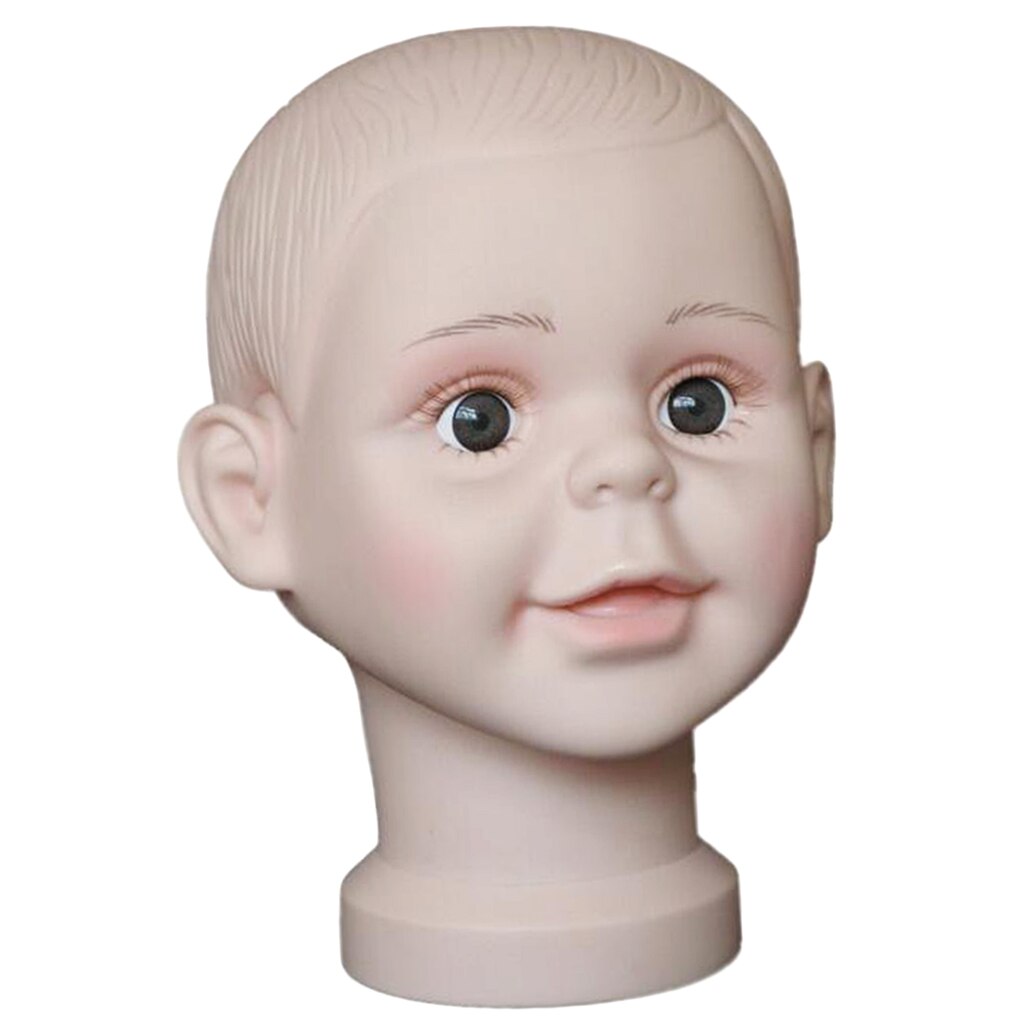 PVC Children Mannequin Manikin Head Model For Wig Hat Show Stand Display