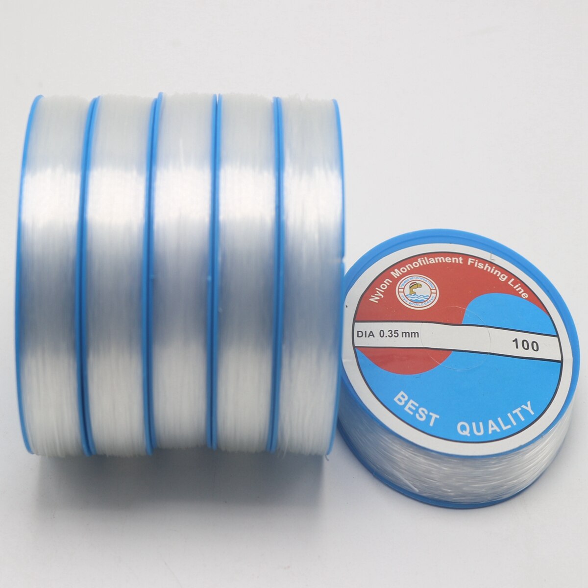 10 Roll Clear Nylon Fishing Wire Non Stretch Beading Cord Invisible 0.3mm-0.5mm: 0.35MM