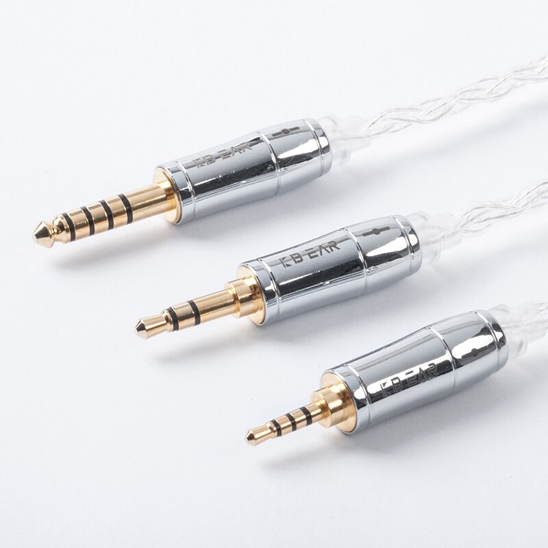 AK KBEAR límpidos 4 Core actualización pura plata Cable de 2,5mm/3,5mm/4,4mm en los Auriculares auriculares de Cable